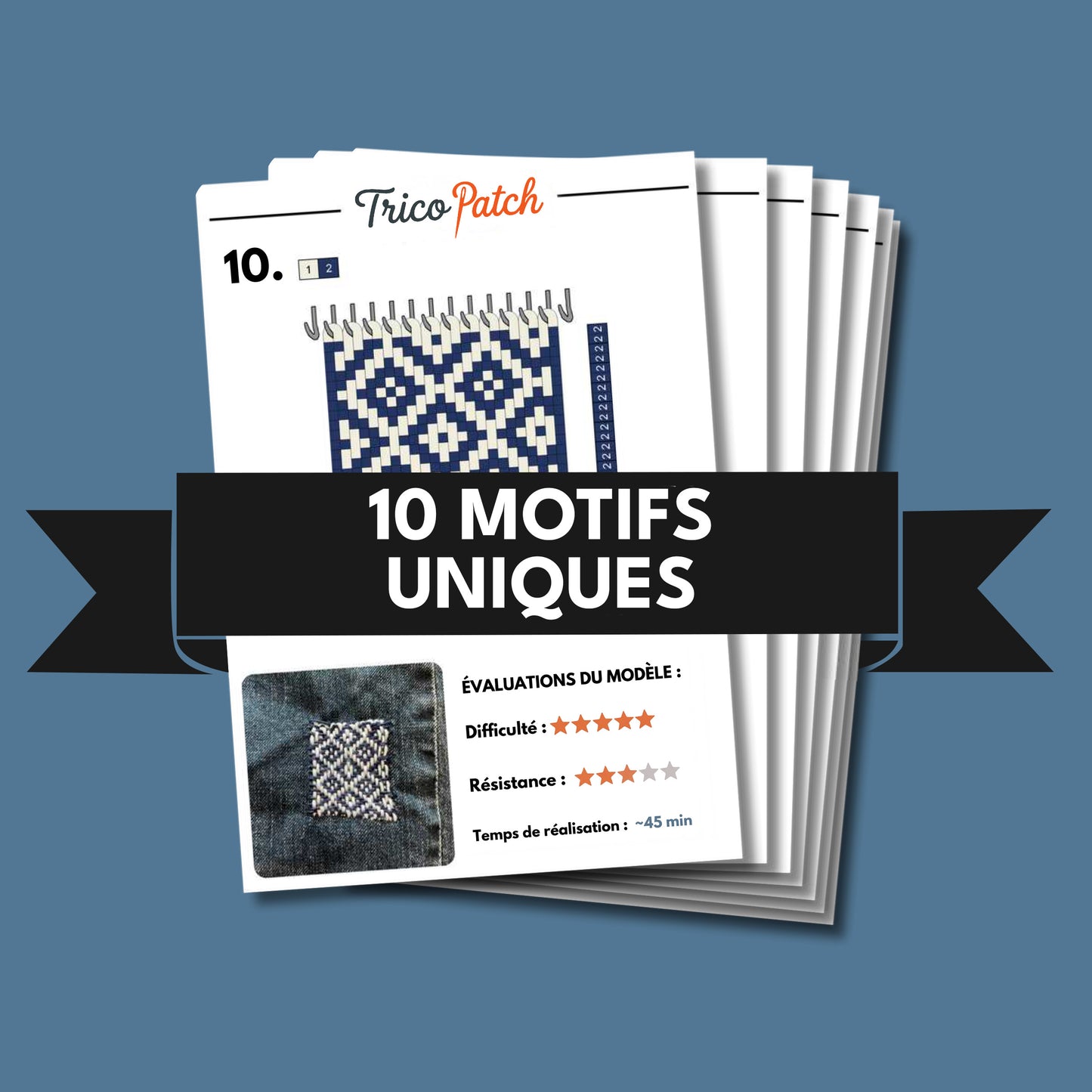 TricoPatch 10 Motifs Uniques
